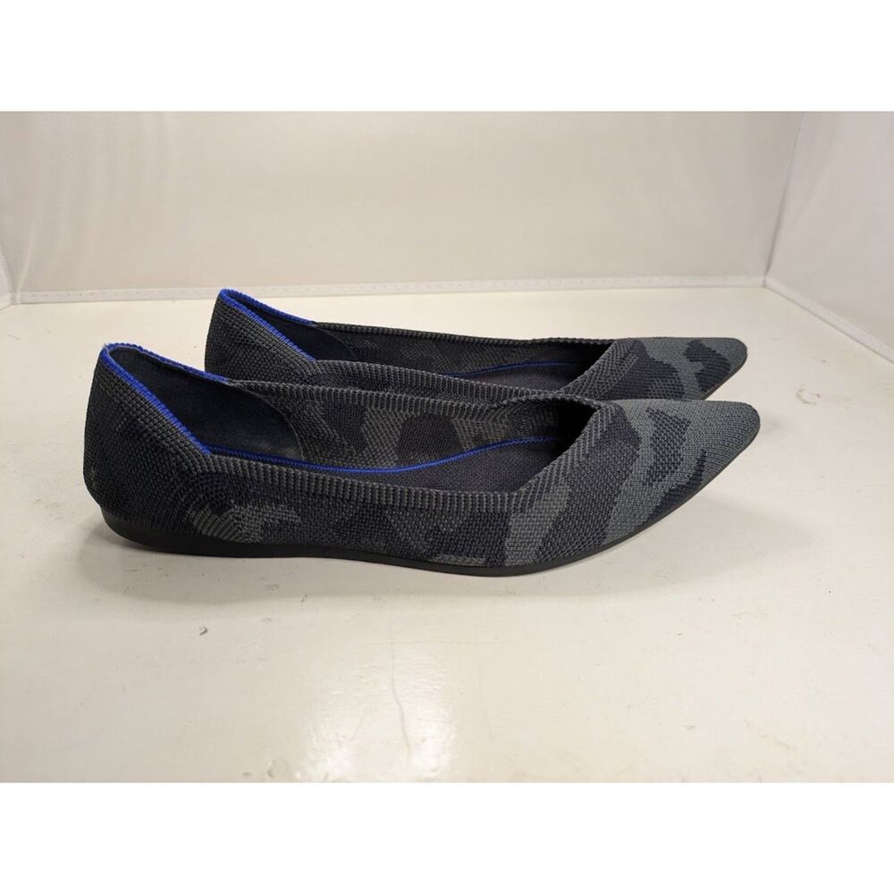 Rothy's The Point Knit Flats Gray Camo Size 7 EUC